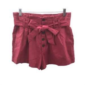 NWT ABERCROMBIE & FITCH women’s paper bag linen shorts